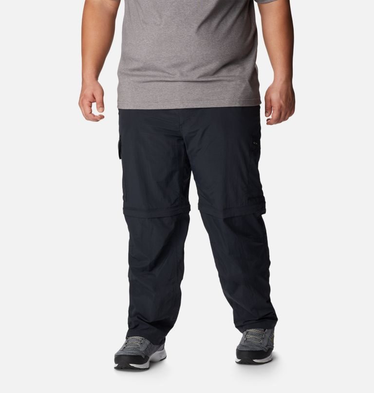 Men\'s Columbia Silver Ridge Convertible Pants Black | Plus Size CA-I68L3